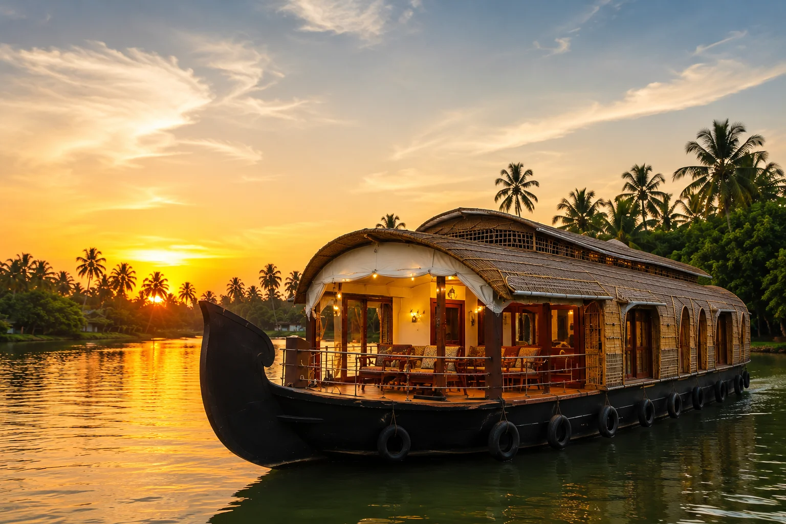 couples in honeymoon houseboat